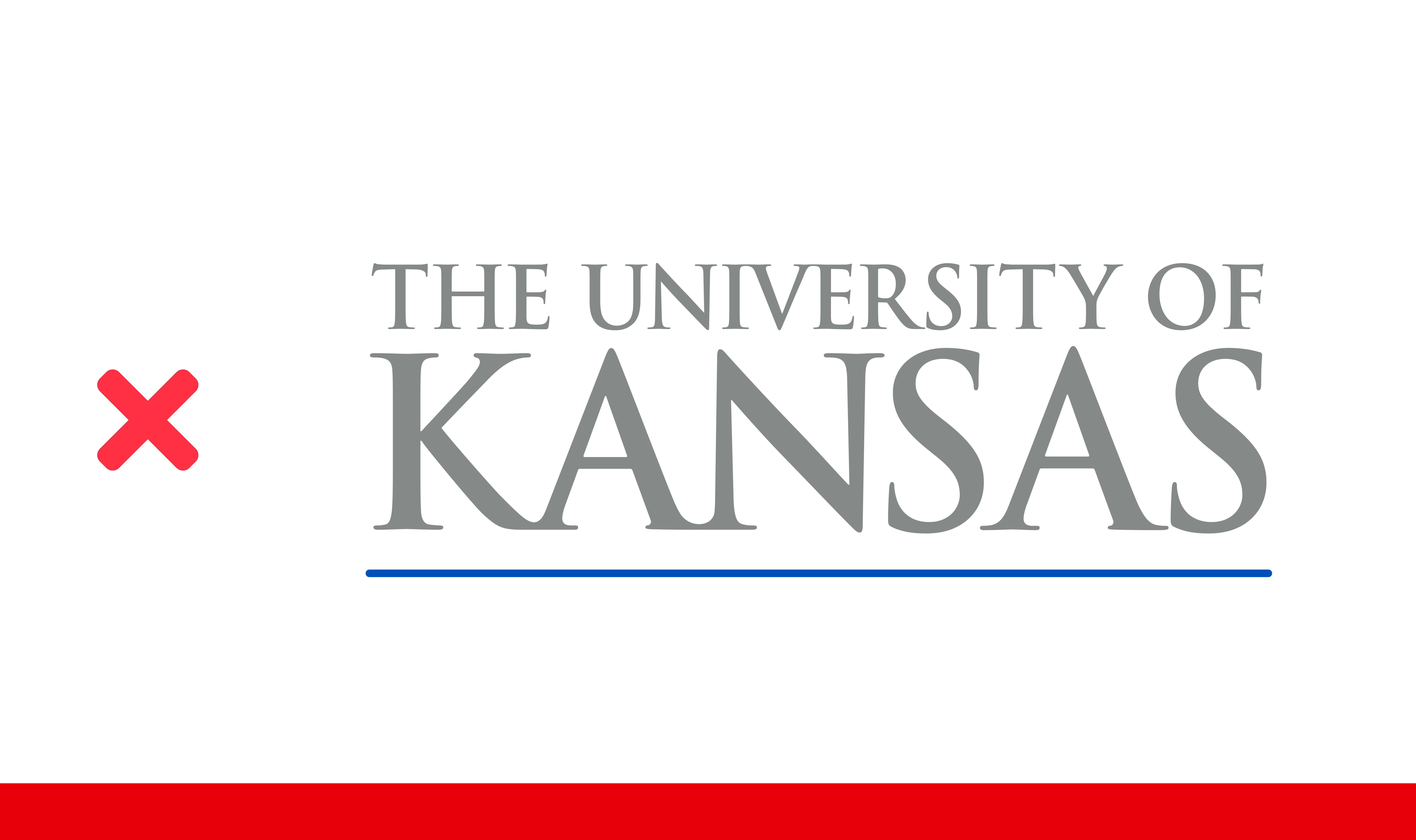 Invalid example showing with the KU removed from the university signature.