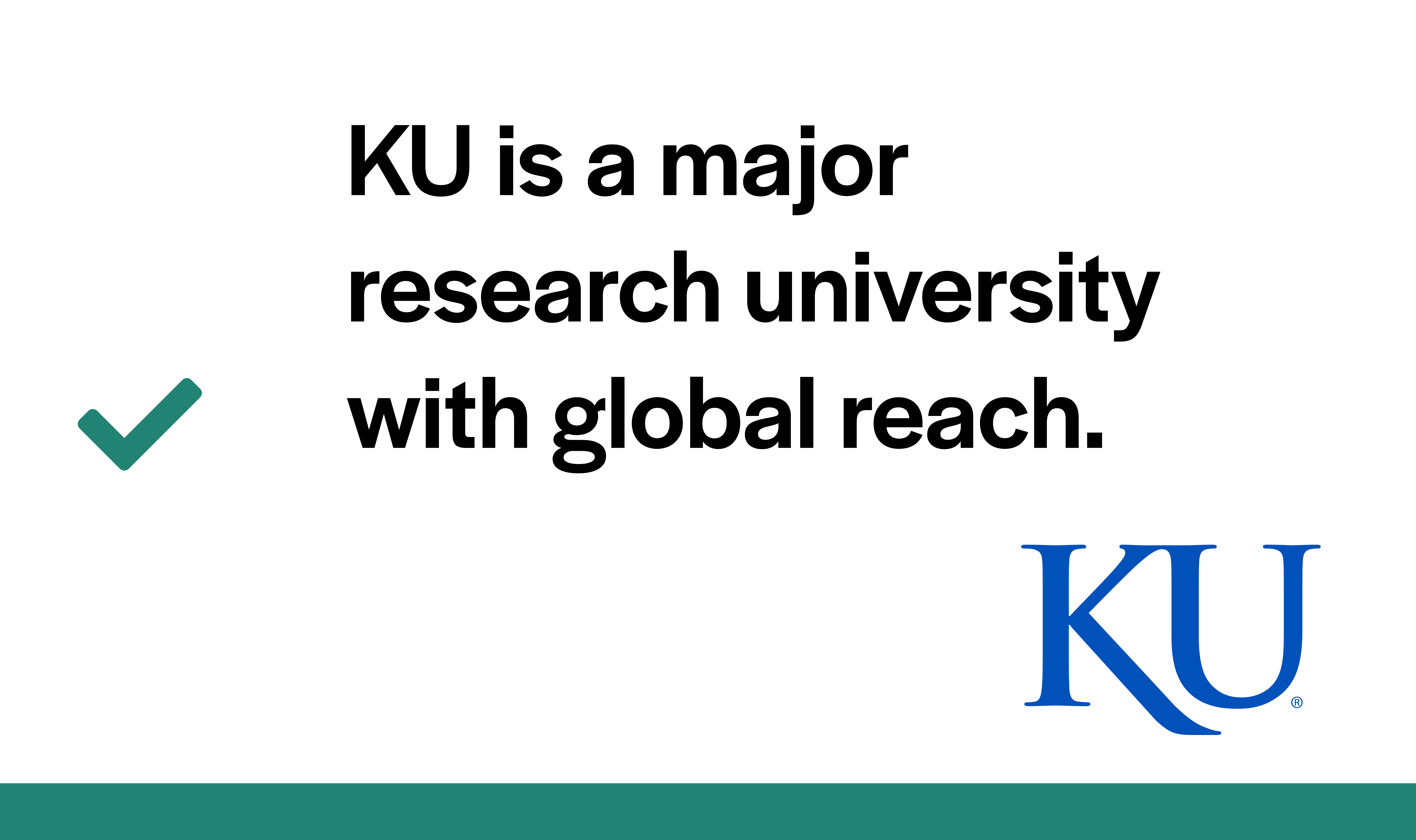 Valid example of the KU logo being used separate from a headline.