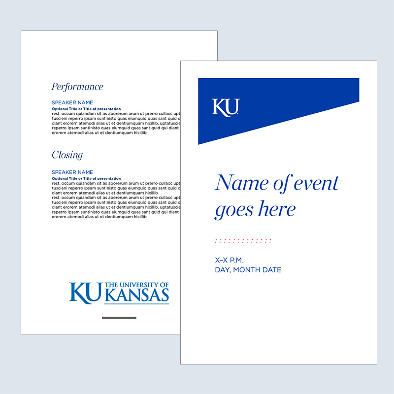 Screenshot of a formal text-based event program designed for low ink coverage